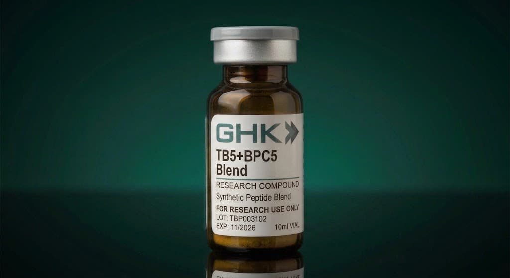 TB5+BPC5 Blend vial — research-grade laboratory reagent