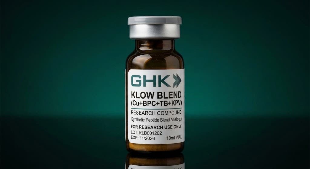 Klow Blend (cu+bpc+tb+kpv) vial — research-grade laboratory reagent